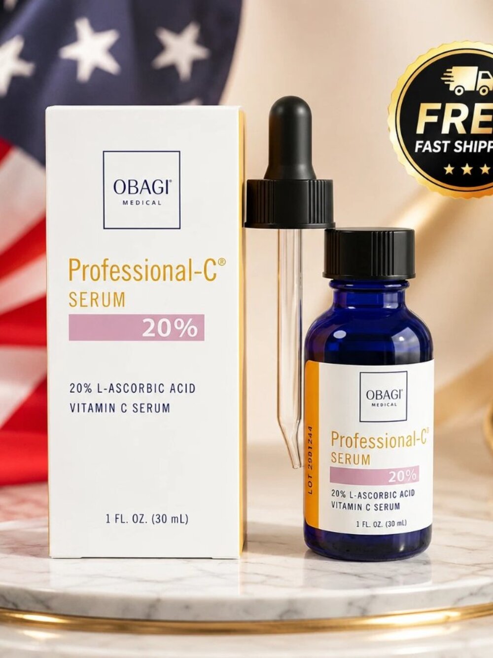 Obagi Professional-C Serum 20% Vitamin C 30ml 1oz Authentic New Sealed USA Stock